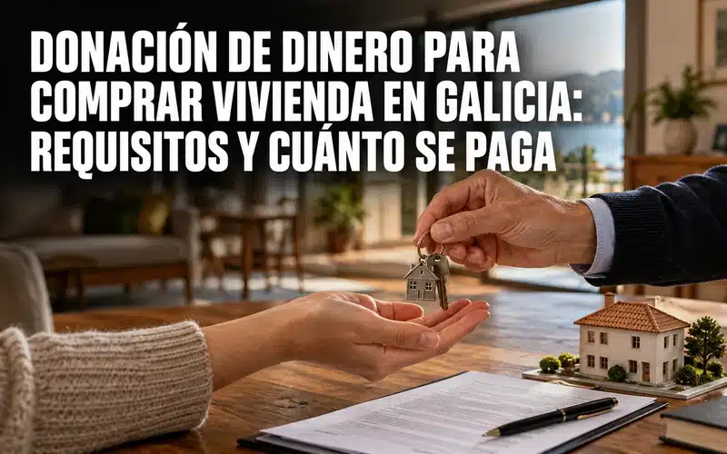 Donación de dinero para comprar vivienda en Galicia: requisitos y cuánto se paga